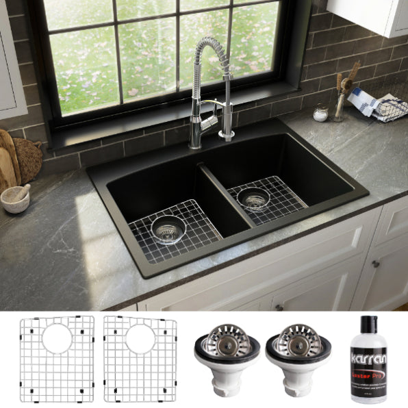 Tudor 33" Quartz Composite Top Mount Kitchen Sink