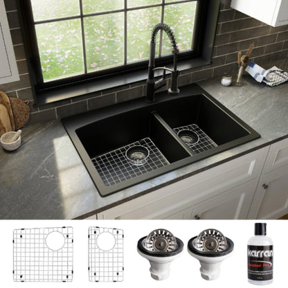 Tudor 33" Quartz Composite Top Mount Kitchen Sink