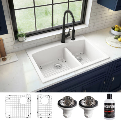 Tudor 33" Quartz Composite Top Mount Kitchen Sink