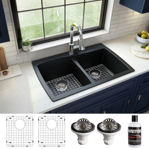 Tidal 34" Quartz Composite Top Mount Kitchen Sink