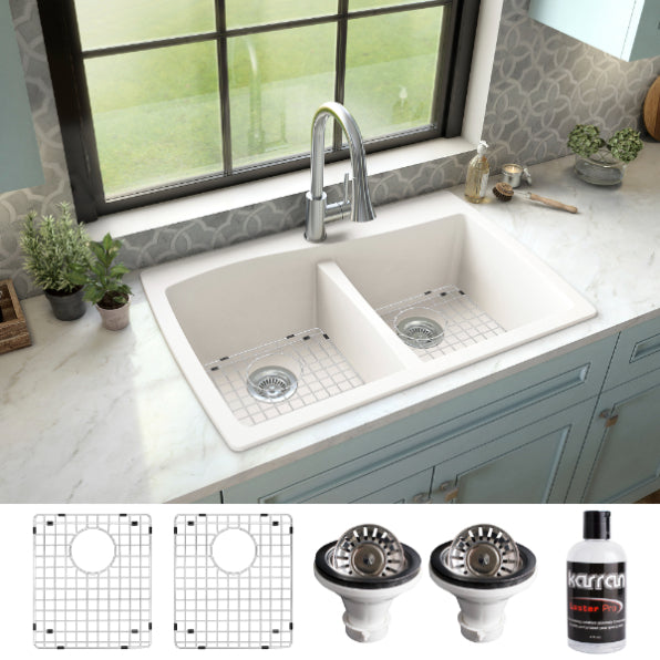 Tidal 34" Quartz Composite Top Mount Kitchen Sink