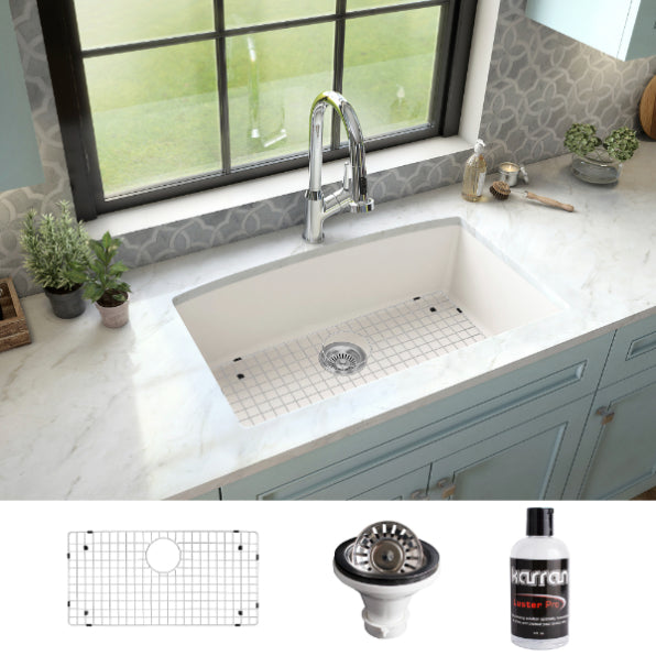 Tudor 33" Quartz Composite Undermount Kitchen Sink