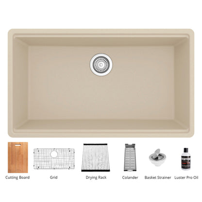 Essence 32" Quartz Composite Undermount Kitchen Sink