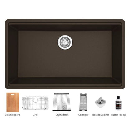 Essence 32" Quartz Composite Undermount Kitchen Sink