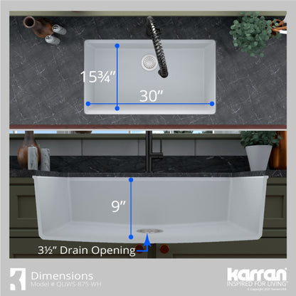 Essence 32" Quartz Composite Undermount Kitchen Sink