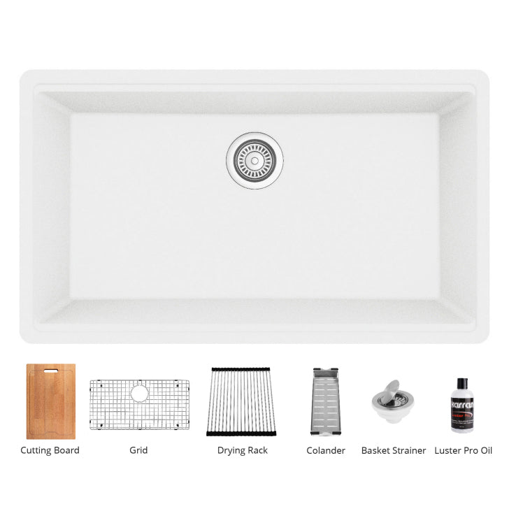 Essence 32" Quartz Composite Undermount Kitchen Sink