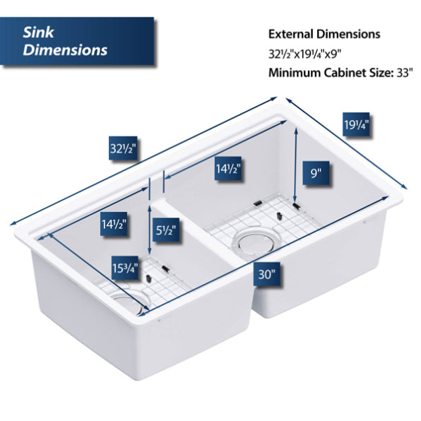 Essence 32" Quartz Composite Undermount Kitchen Sink