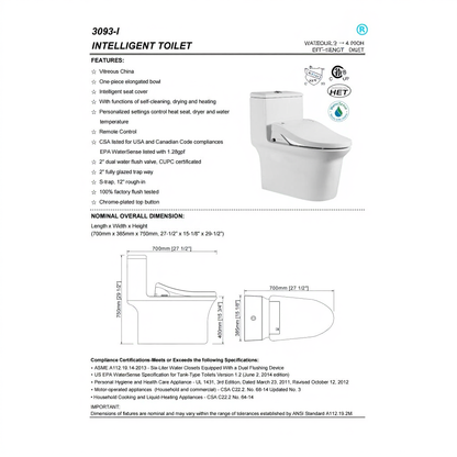 Zenobia One-Piece Intelligent Elongated Toilet - lifestyle