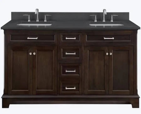[CLEARANCE] Scott Living Roveland Mahogany 72" Bathroom Vanity [BASE ONLY]