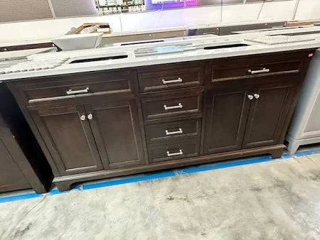 [CLEARANCE] Scott Living Roveland Mahogany 72" Bathroom Vanity [BASE ONLY]