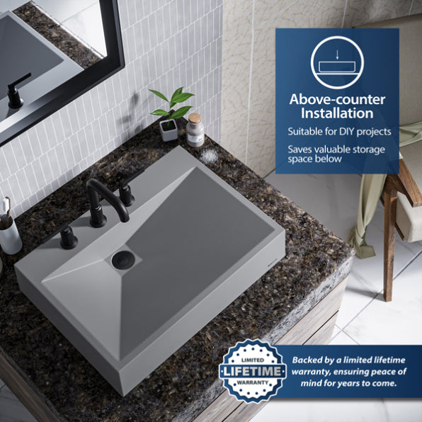 Envy Quartz Composite Vessel Bathroom Sink