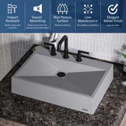 Envy Quartz Composite Vessel Bathroom Sink