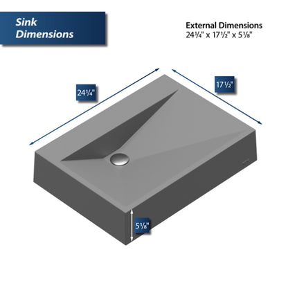 Envy Quartz Composite Vessel Bathroom Sink