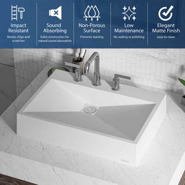 Envy Quartz Composite Vessel Bathroom Sink