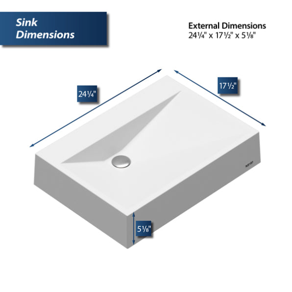 Envy Quartz Composite Vessel Bathroom Sink