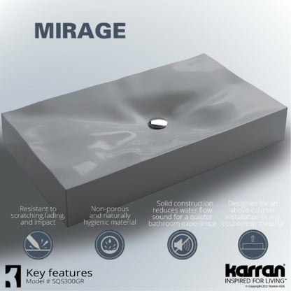 Mirage Quartz Composite Vessel Bathroom Sink