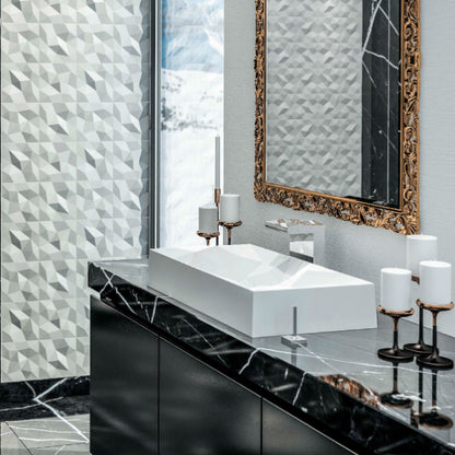 Diamond Quartz Composite Vessel Bathroom Sink