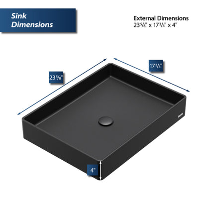 Spark Quartz Composite Vessel Bathroom Sink