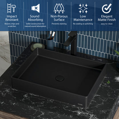 Spark Quartz Composite Vessel Bathroom Sink