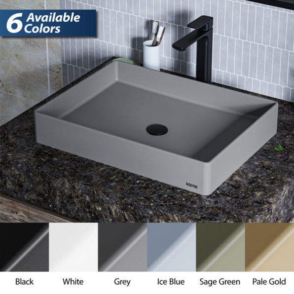 Spark Quartz Composite Vessel Bathroom Sink