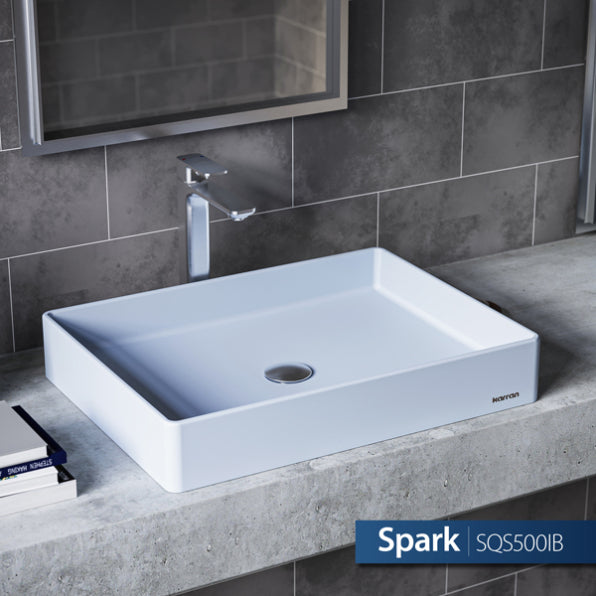 Spark Quartz Composite Vessel Bathroom Sink