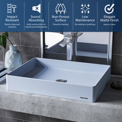 Spark Quartz Composite Vessel Bathroom Sink