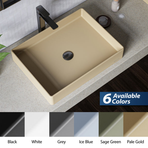 Spark Quartz Composite Vessel Bathroom Sink