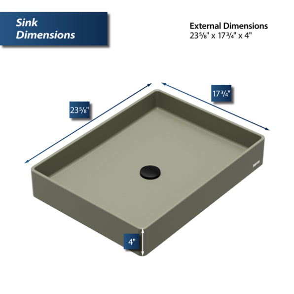 Spark Quartz Composite Vessel Bathroom Sink