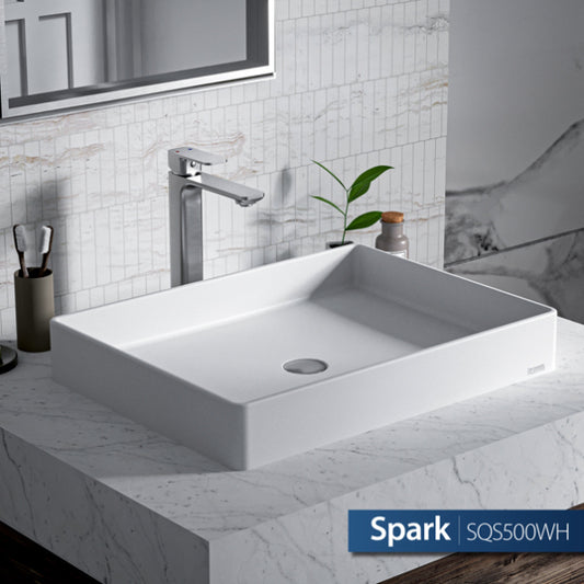 Spark Quartz Composite Vessel Bathroom Sink