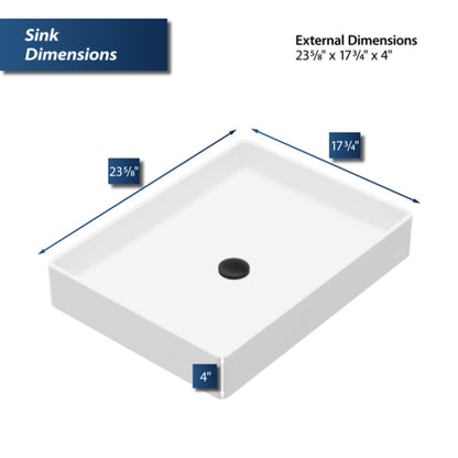 Spark Quartz Composite Vessel Bathroom Sink