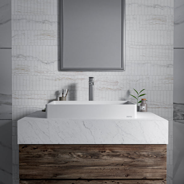 Spark Quartz Composite Vessel Bathroom Sink