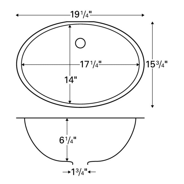 Avenue Vitreous China Undermount Bathroom Sink