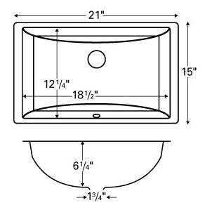 Berlin Vitreous China Undermount Bathroom Sink