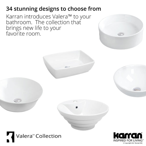 Helsinki Vitreous China Drop-In Bathroom Sink