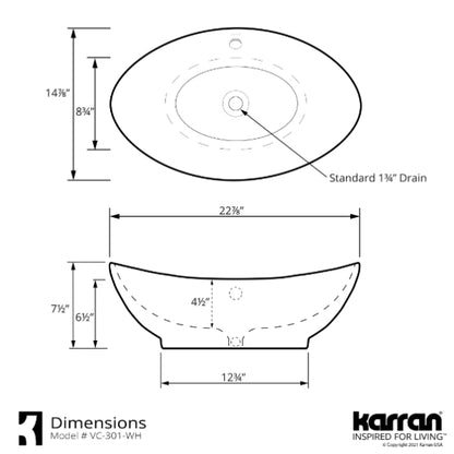 Lisbon Vitreous China Vessel Bathroom Sink