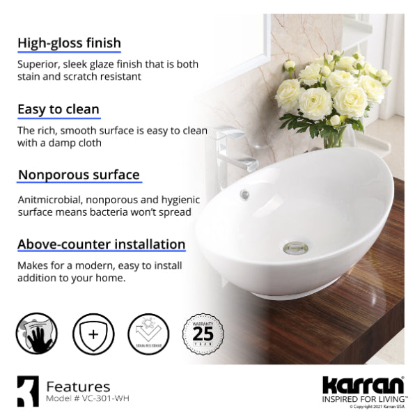 Lisbon Vitreous China Vessel Bathroom Sink