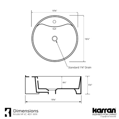 Jakarta Vitreous China Vessel Bathroom Sink