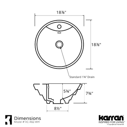 Northumbria Vitreous China Vessel Bathroom Sink