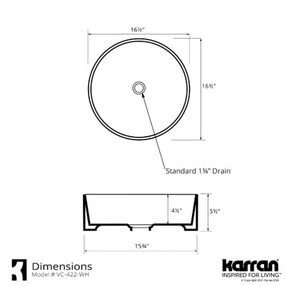 Dorset Vitreous China Vessel Bathroom Sink