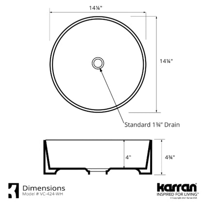 Surrey Vitreous China Vessel Bathroom Sink