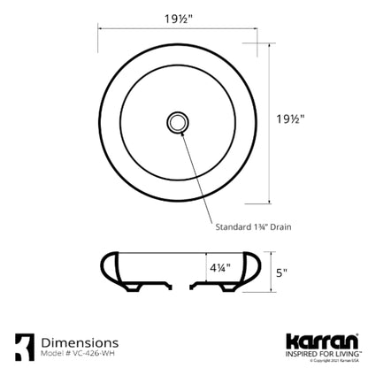 Cumbria Vitreous China Vessel Bathroom Sink