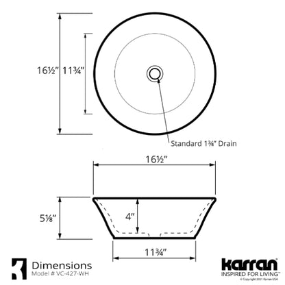 Nottingham Vitreous China Vessel Bathroom Sink