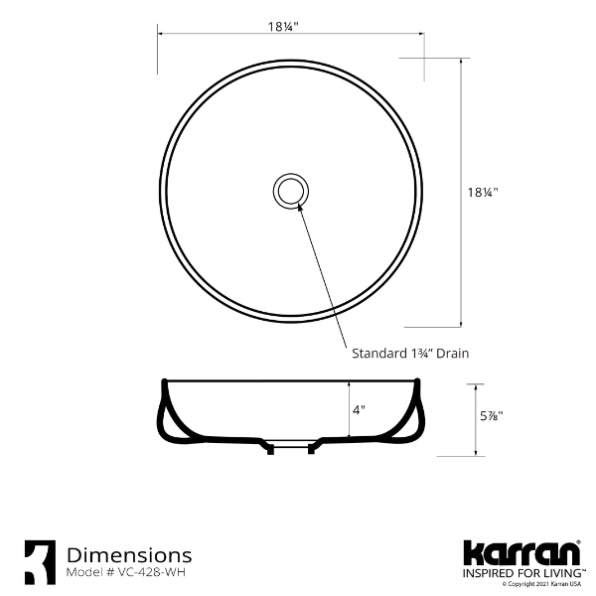 Berkshire Vitreous China Vessel Bathroom Sink