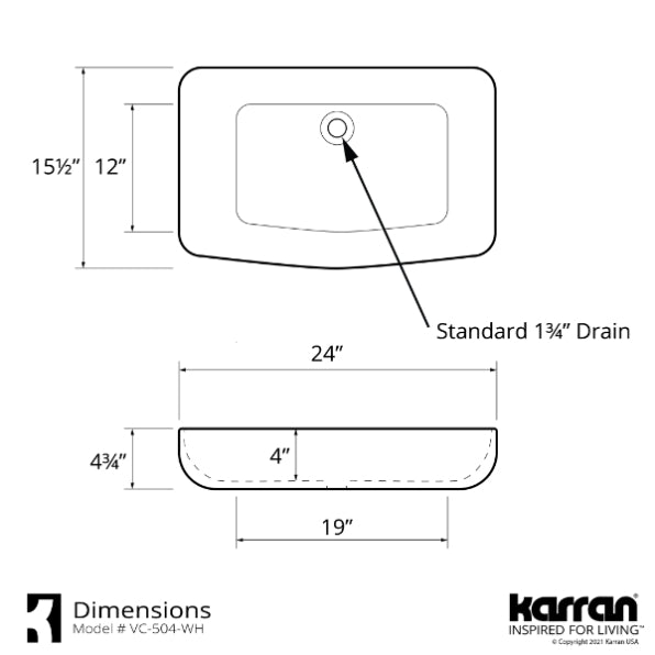 Nexus Vitreous China Vessel Bathroom Sink