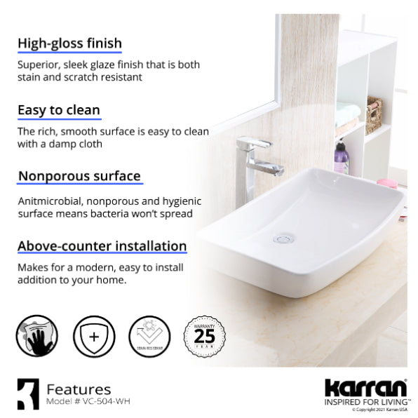 Nexus Vitreous China Vessel Bathroom Sink