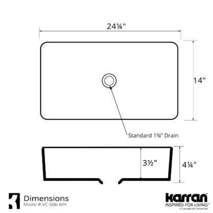 Parkside Vitreous China Vessel Bathroom Sink