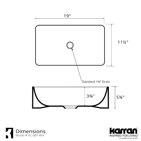 Monroe Vitreous China Vessel Bathroom Sink