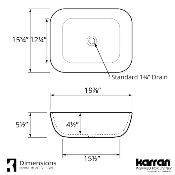 Franklin Vitreous China Vessel Bathroom Sink