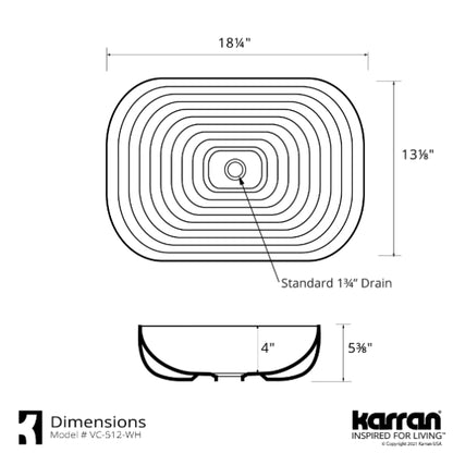 Khalifa Vitreous China Vessel Bathroom Sink