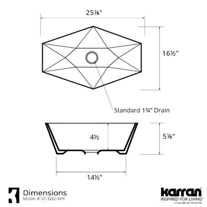 Rivoli Vitreous China Vessel Bathroom Sink